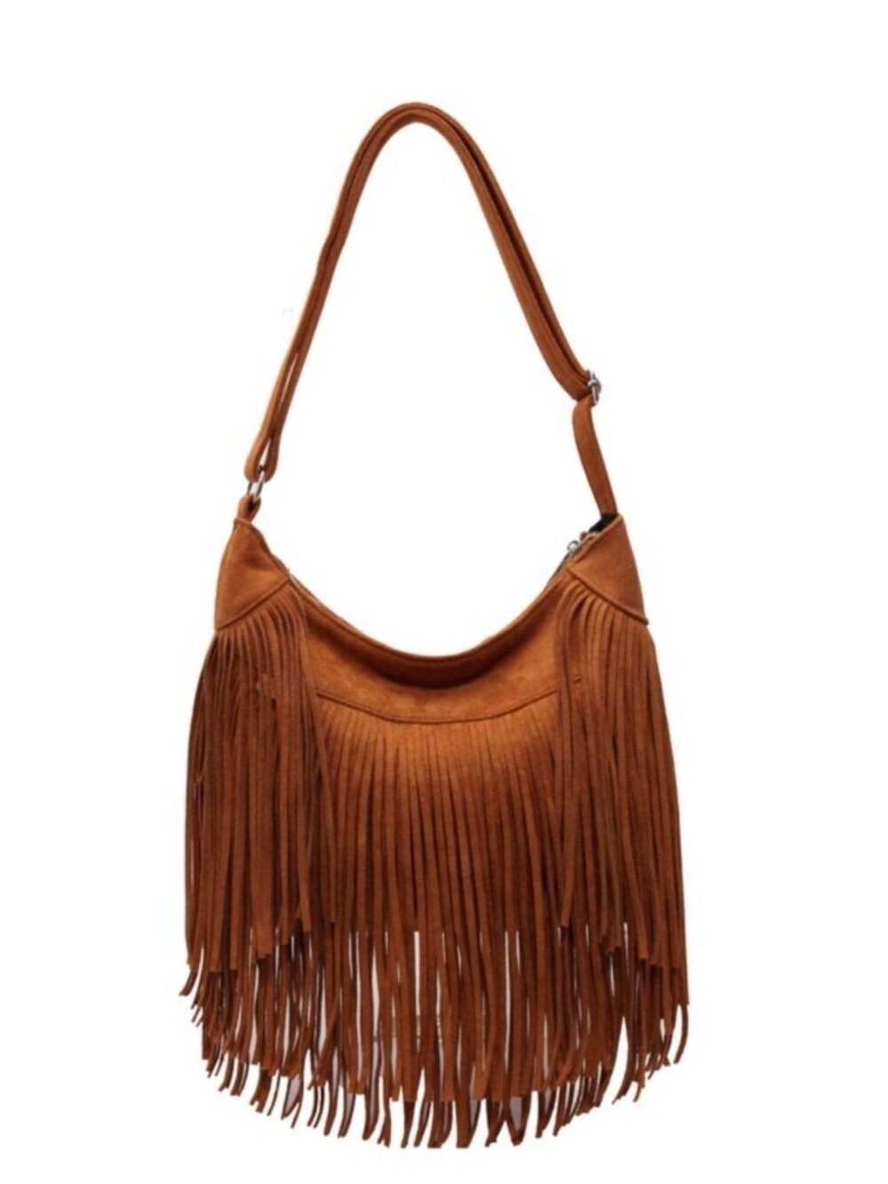 Women Vintage Suede Fringe Hobo Bag Tote Shoulder Bag Crossbody Bag and Hippie
